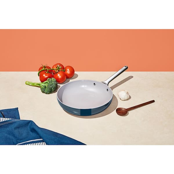 10.35 in. Ceramic Non-Stick Frying Pan in Navy