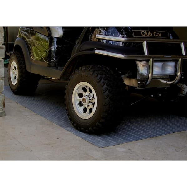 7.5 ft. x 14 ft. Charcoal Textured PVC Small Car Mat