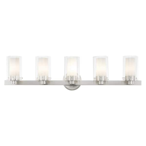 Manhattan 5 Light Brushed Nickel Bath Vanity