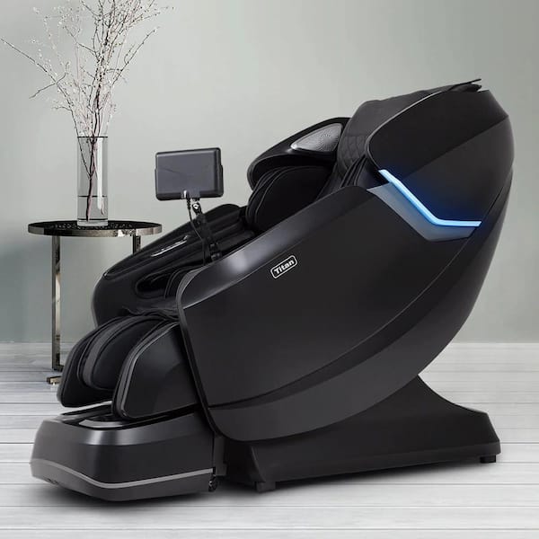 Pro Vigor Series 4D Massage Chair in Black with Zero Gravity, Bluetooth Speaker, Heated Roller, Wireless Phone Charger