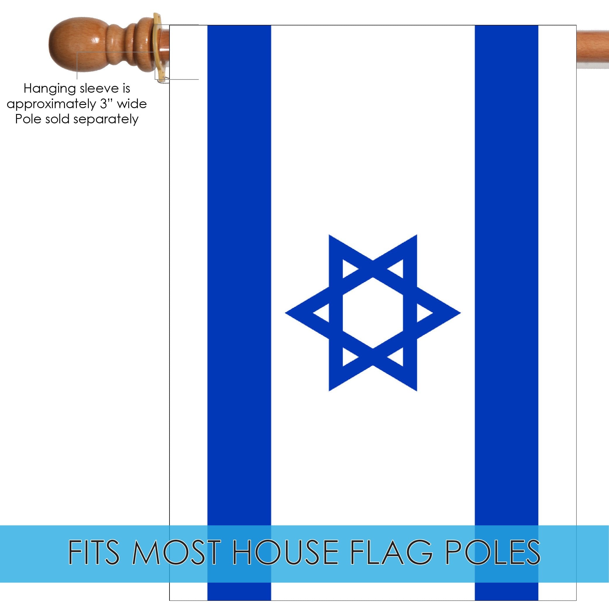 Toland Home Garden Flag of Israel House Flag