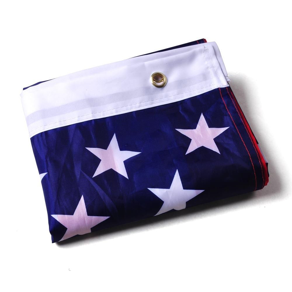 American Flag 3x5 Using Tough, Long Lasting Nylon Built for Outdoor Use, UV Protected and Featuring Embroidered Stars and Sewn Stripes Plus Superior Quadruple Stitching on Fly End