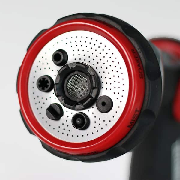 4620 Professional Heavy-Duty Galvanized Steel 7-Way Spray Nozzle With Ergonomic Rubber Grip and Thumb Control