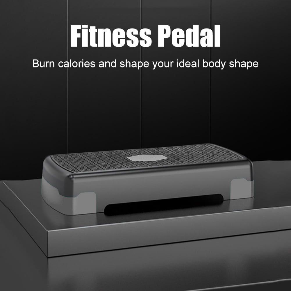 Aerobic Fitness Stepper Adjustable Stable Home Training Equipment (Black Grey)