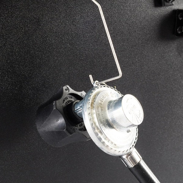 30 in. Dual Fuel Propane Gas and Charcoal Smoker in Black