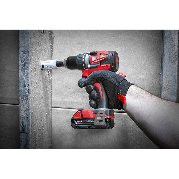 M18 18-Volt Lithium-Ion Brushless Cordless 1/2 in. Compact Drill/Driver with (1) 2.0 Ah Battery, Charger and Tool Bag