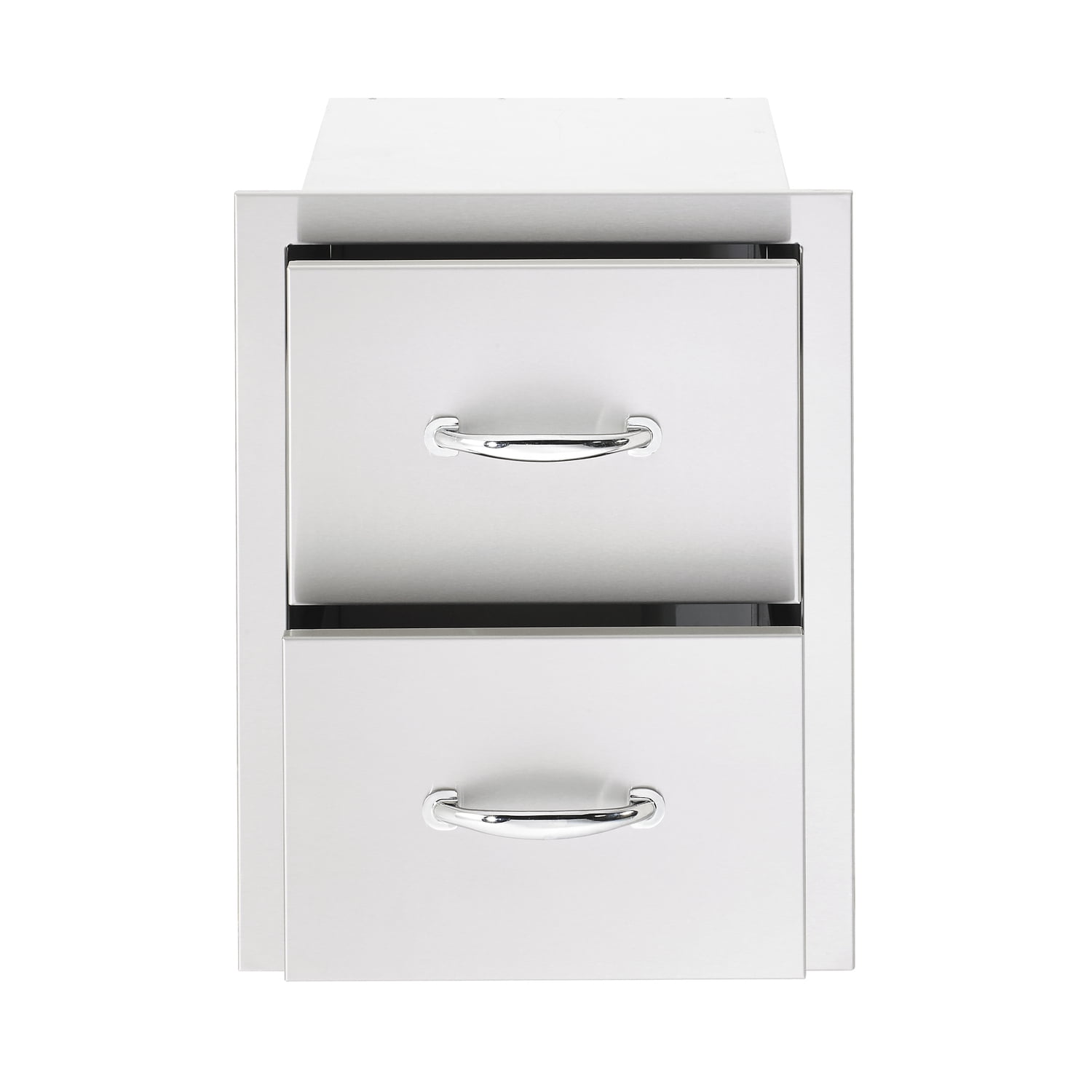 Summerset 15-Inch Stainless Steel Flush Mount Double Access Drawer - SSDR2-17
