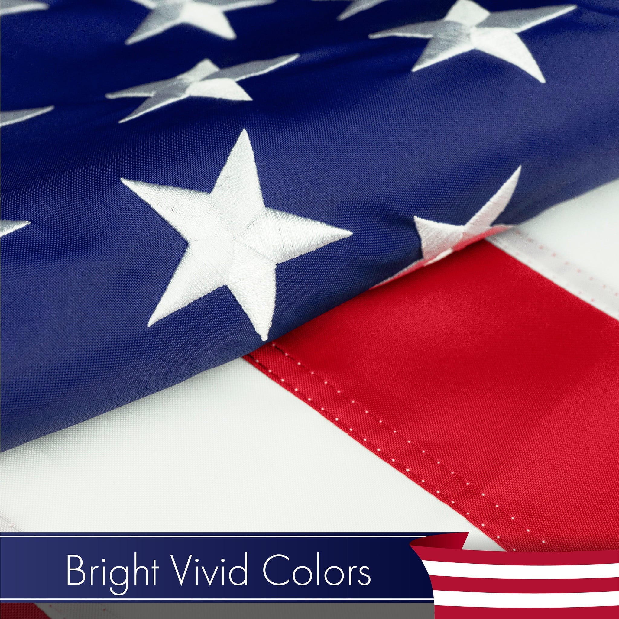 G128 - American USA US Flag 3x5 Ft Pole Sleeve Banner Style Embroidered Stars Sewn Stripes Pole Sleeve (Flag Pole is NOT Included)