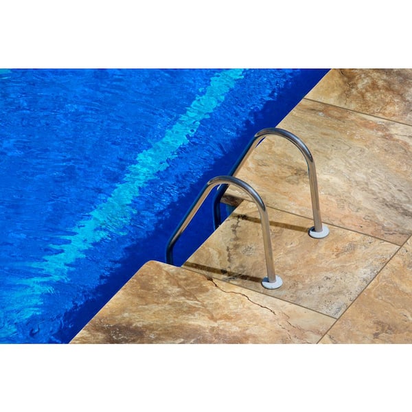 2 in. x 16 in. x 24 in. Tuscany Scabas Brushed Travertine Pool Coping (2.67 sq. ft.)
