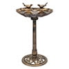 MoNiBloom Outdoor Pedestal Bird Bath with Solar Pumb, for Garden Patio Backyard Décor, Bronze