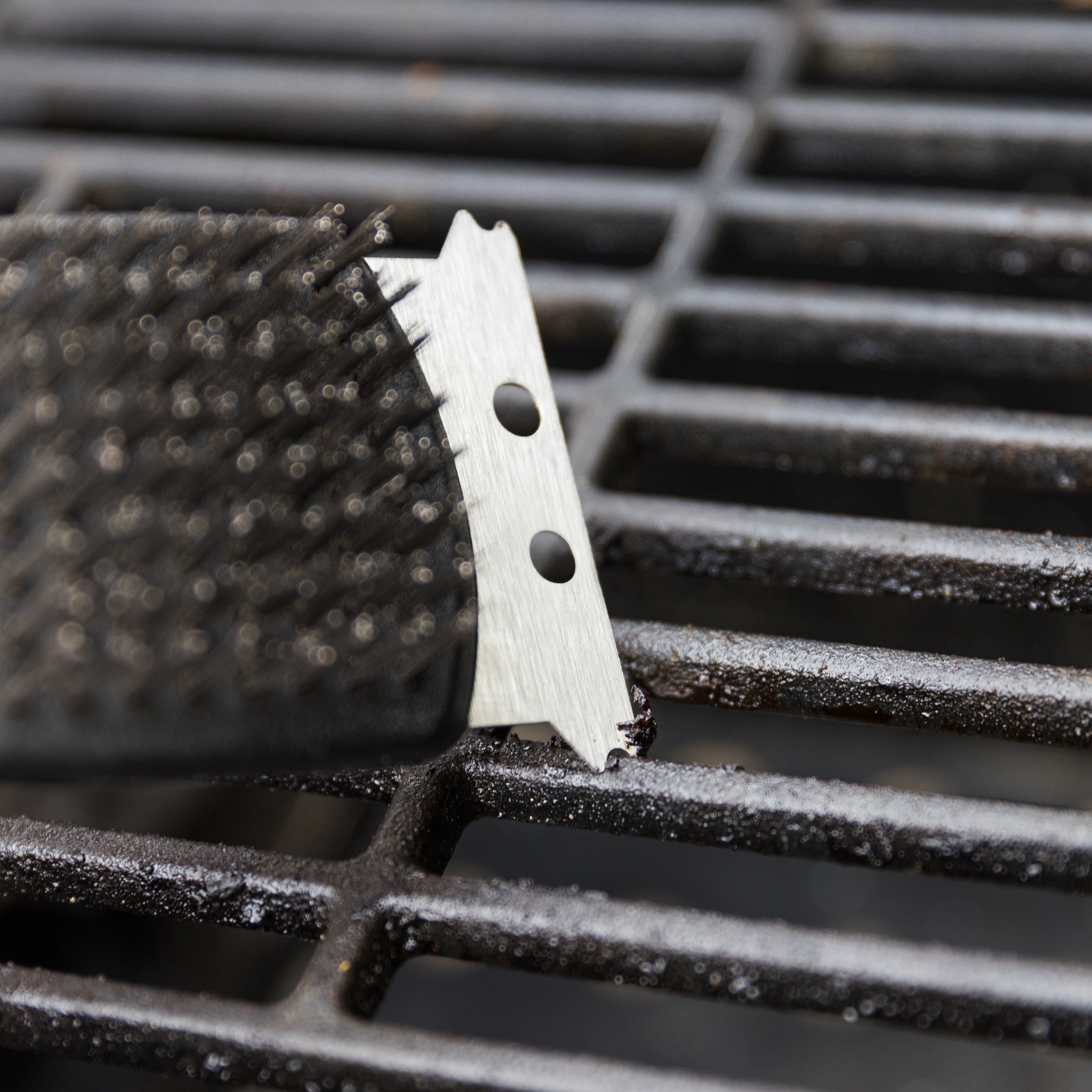 Expert Grill Long Handle Steel Fiber Scrub Brush and Scraper, 16