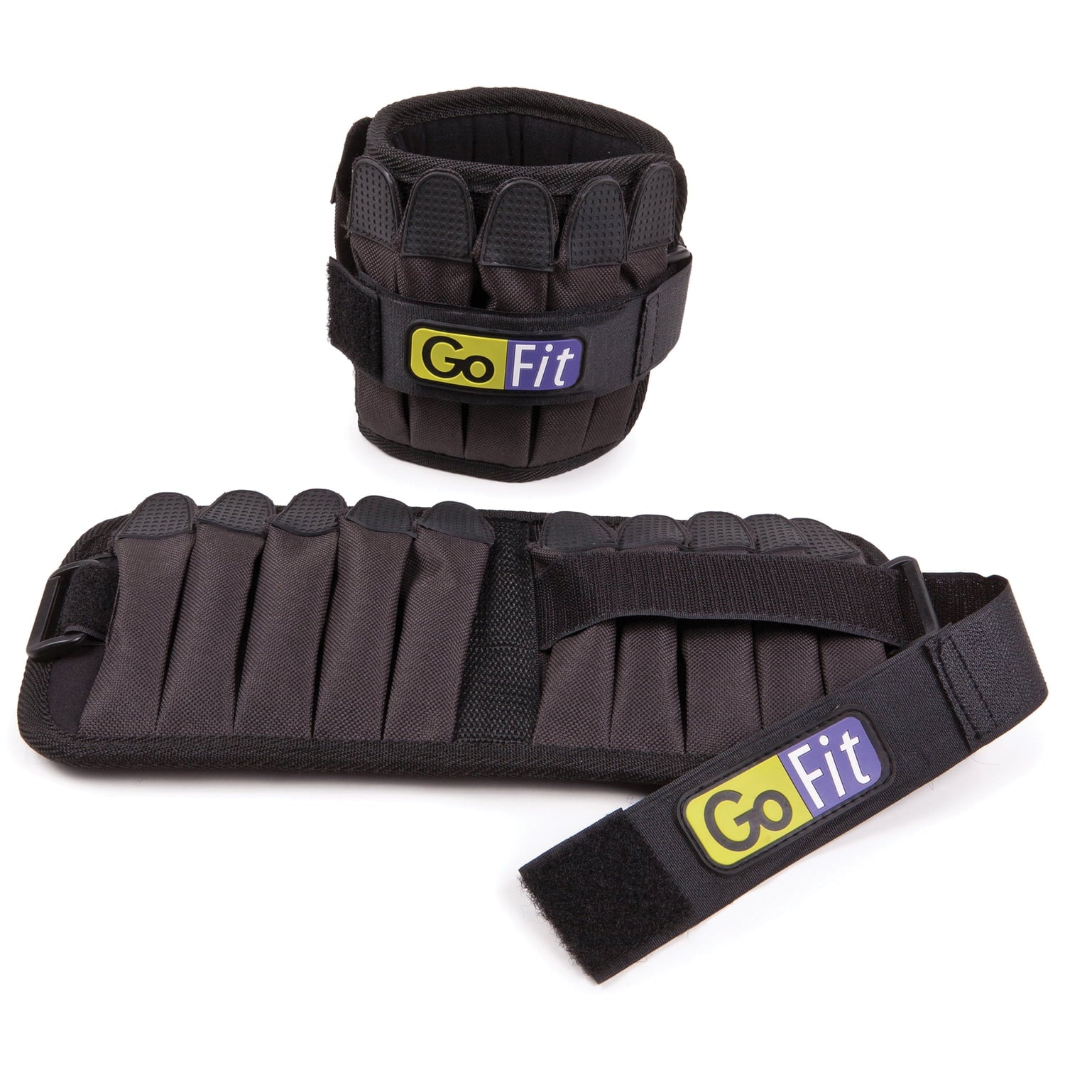 5lb Padded Adjustable Ankle Weights set - 2.5lbs each/5lb pair - Black