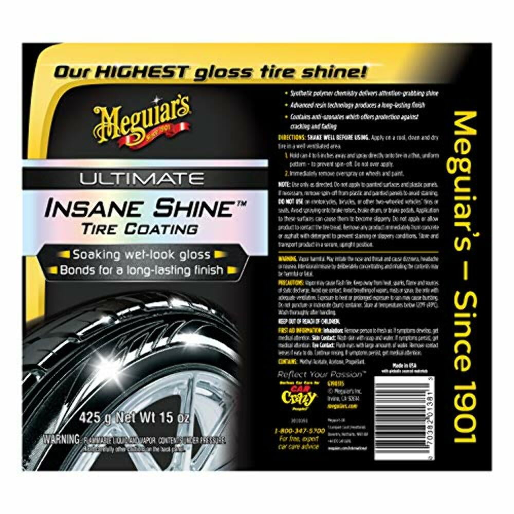 Meguiar's Ultimate Insane Shine Tire Coating, G190315, 15 Oz