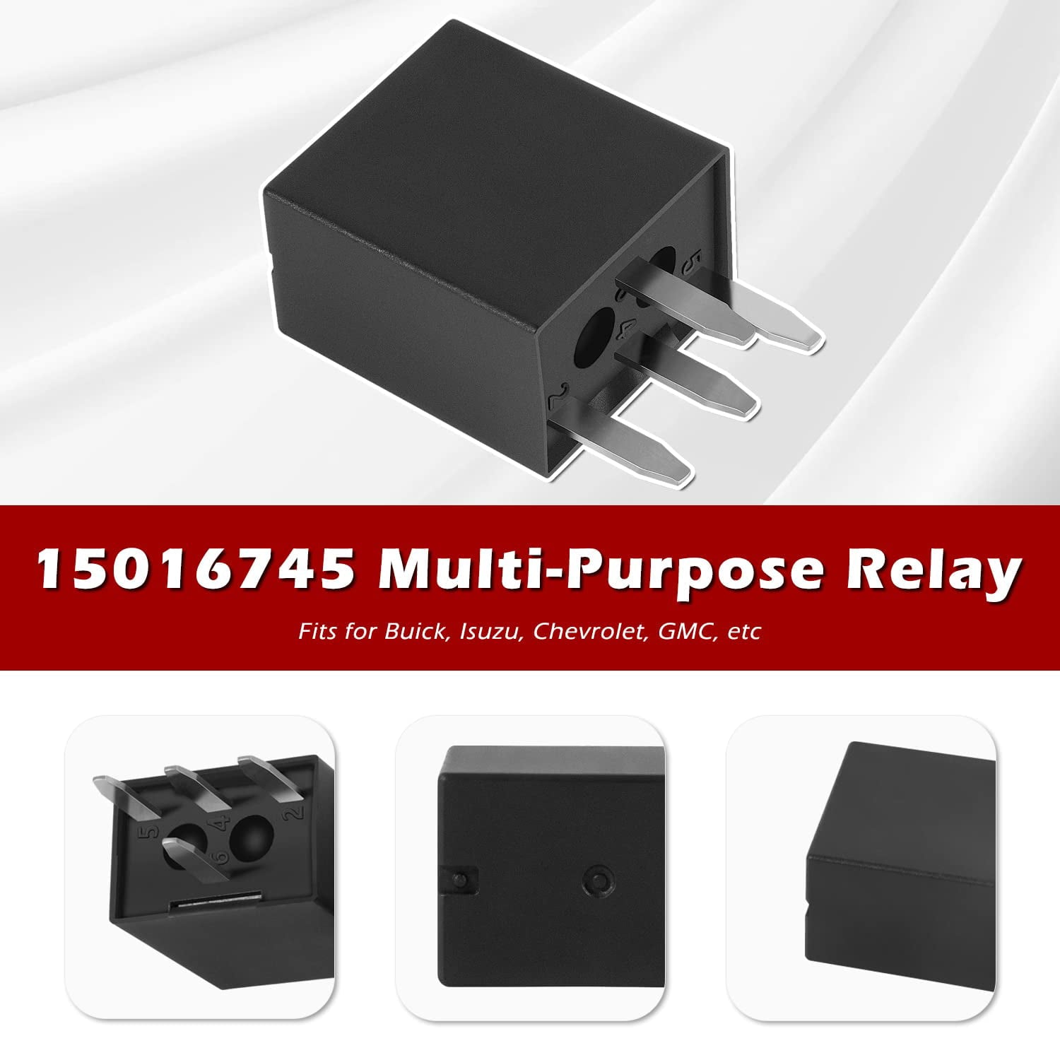 Luft Meister 15016745, 601-218 15016745 Headlight Relay, Gmc Envoy Relay, GM Multi-Purpose Relay