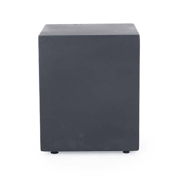 Flint Dark Gray Rectangular Stone Fire Pit Table with Tank Holder