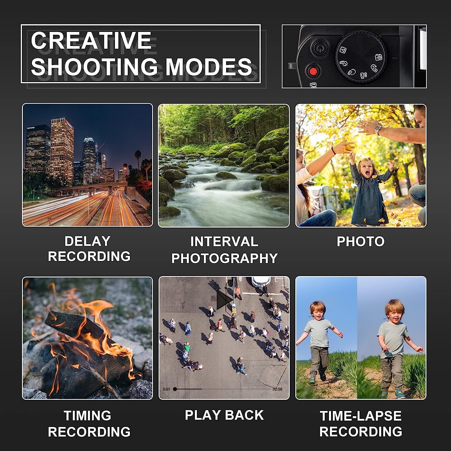 NBD Digital Camera 4K Ultra HD 48MP All-in-One Vlogging Camera with Wide Angle Lens, Digital Zoom 16x and 3