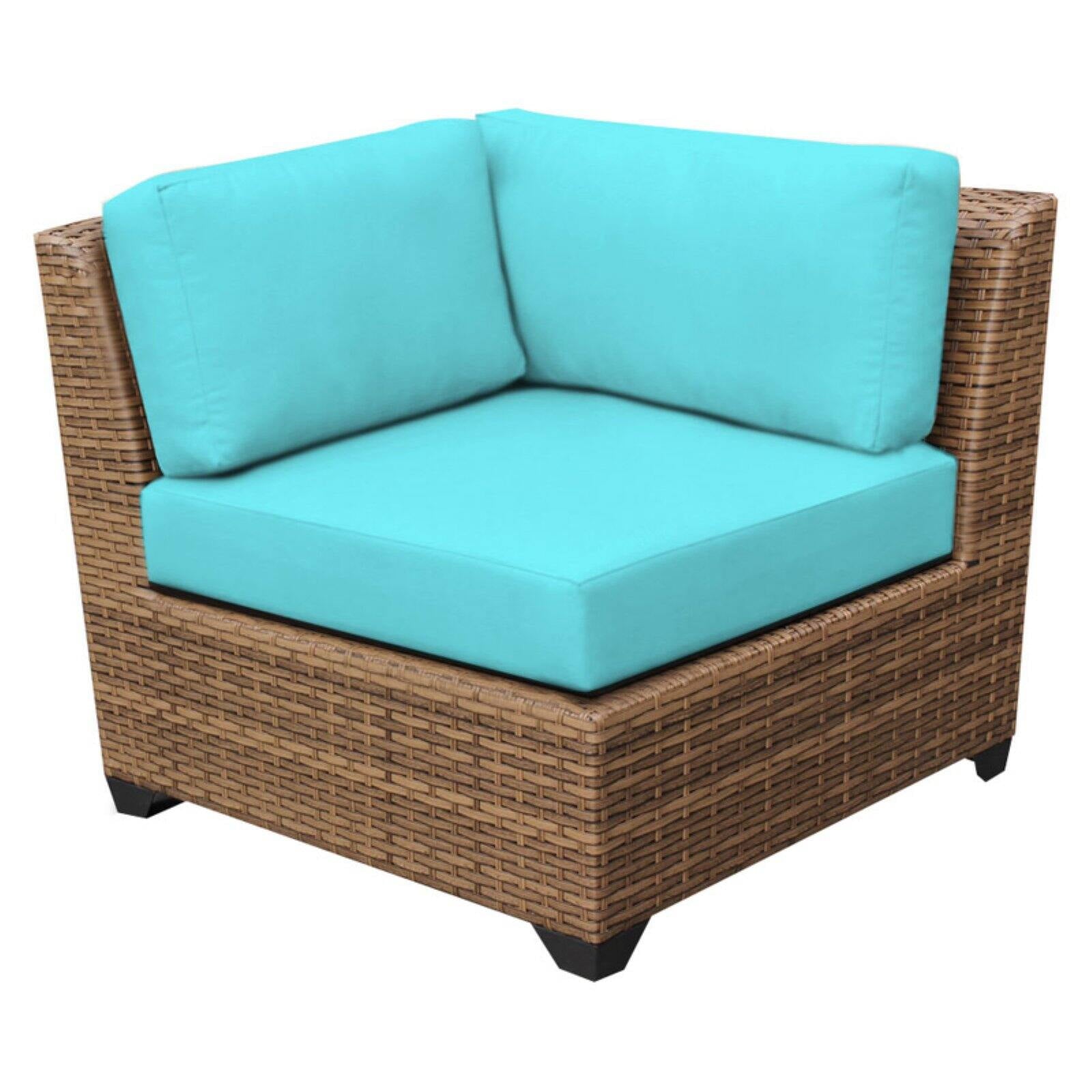 TK Classics Laguna Outdoor Corner Chair - Set of 2 Chairs with 4 Sets of Cushion Covers