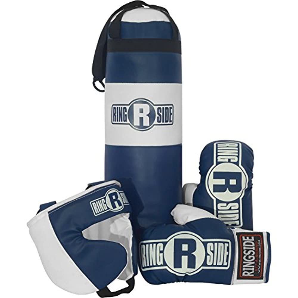 Ringside Kids Boxing Set with Mini Heavy Bag, Gloves and Headgear, Royal Blue