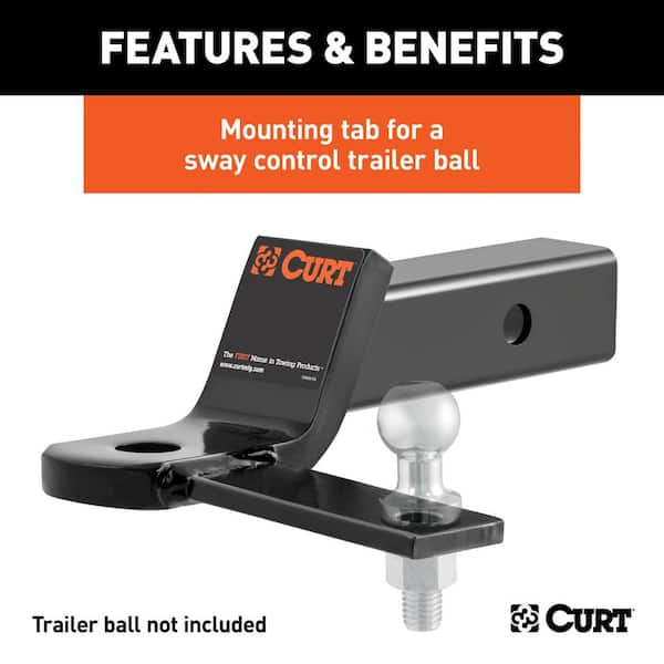 7,500 lbs. 2 in. Drop Sway Control Tab Trailer Hitch Ball Mount (2 in. Shank)