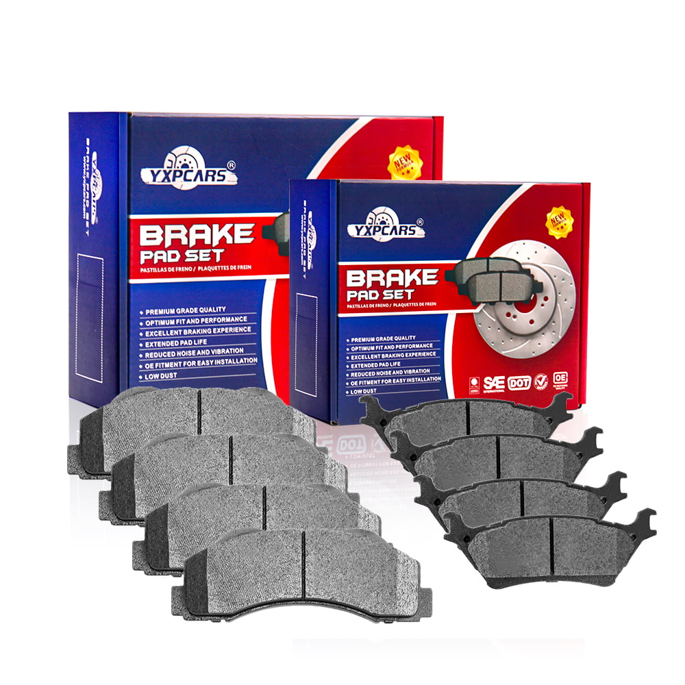 Front & Rear Ceramic Disc Brake Pads for 2012 2013 2014 2015 2016 2017 Ford F150