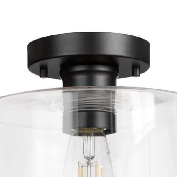 Westbrook 8 in. 1-Light Matte Black Flush Mount