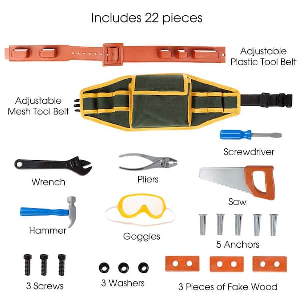 Kids Pretend Play Toy Tool Belt Set