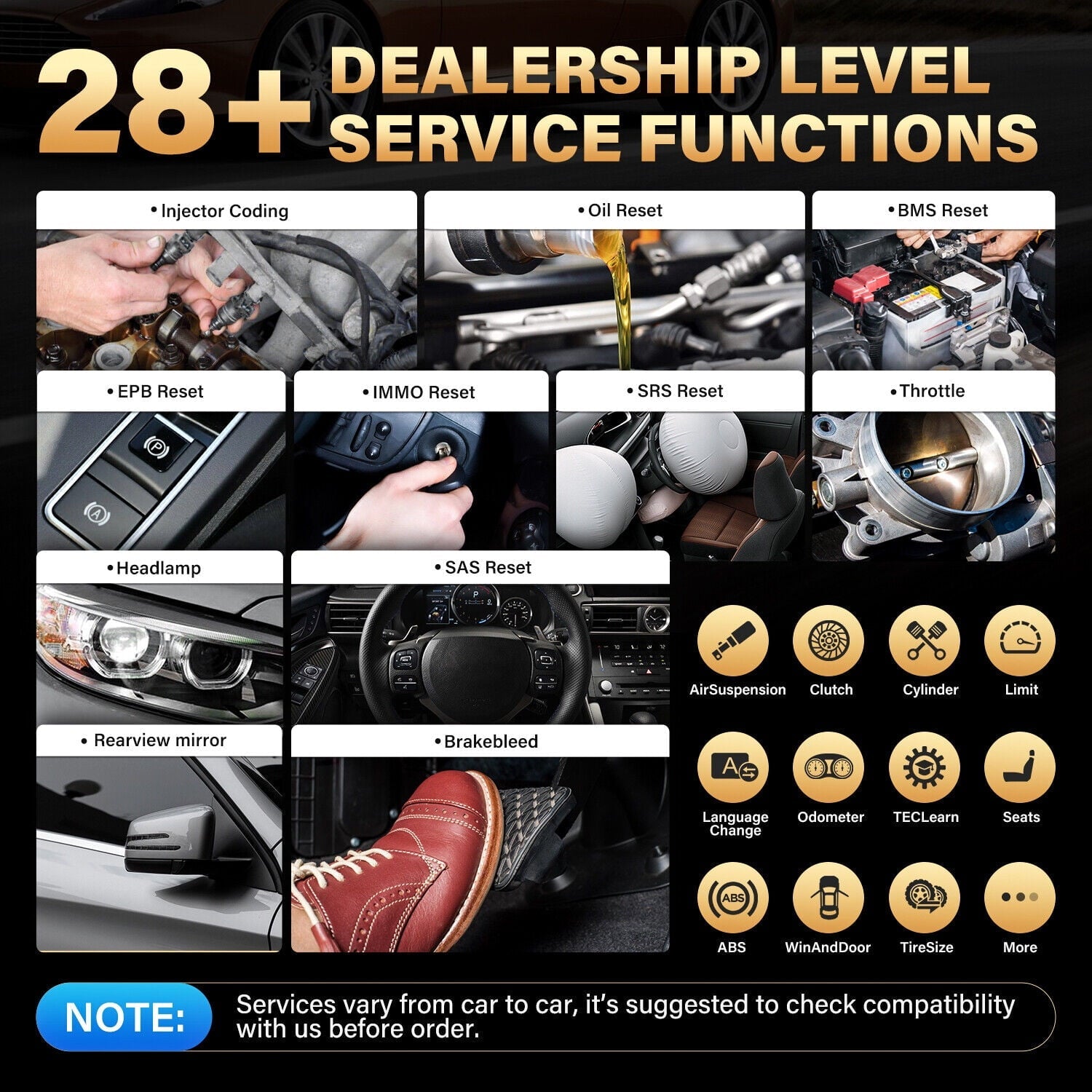 Autel Scanner MaxiCOM MK808S Car Diagnostic Scan Tool Bi-directional All Systems Diagnosis 28+ Services Active Test