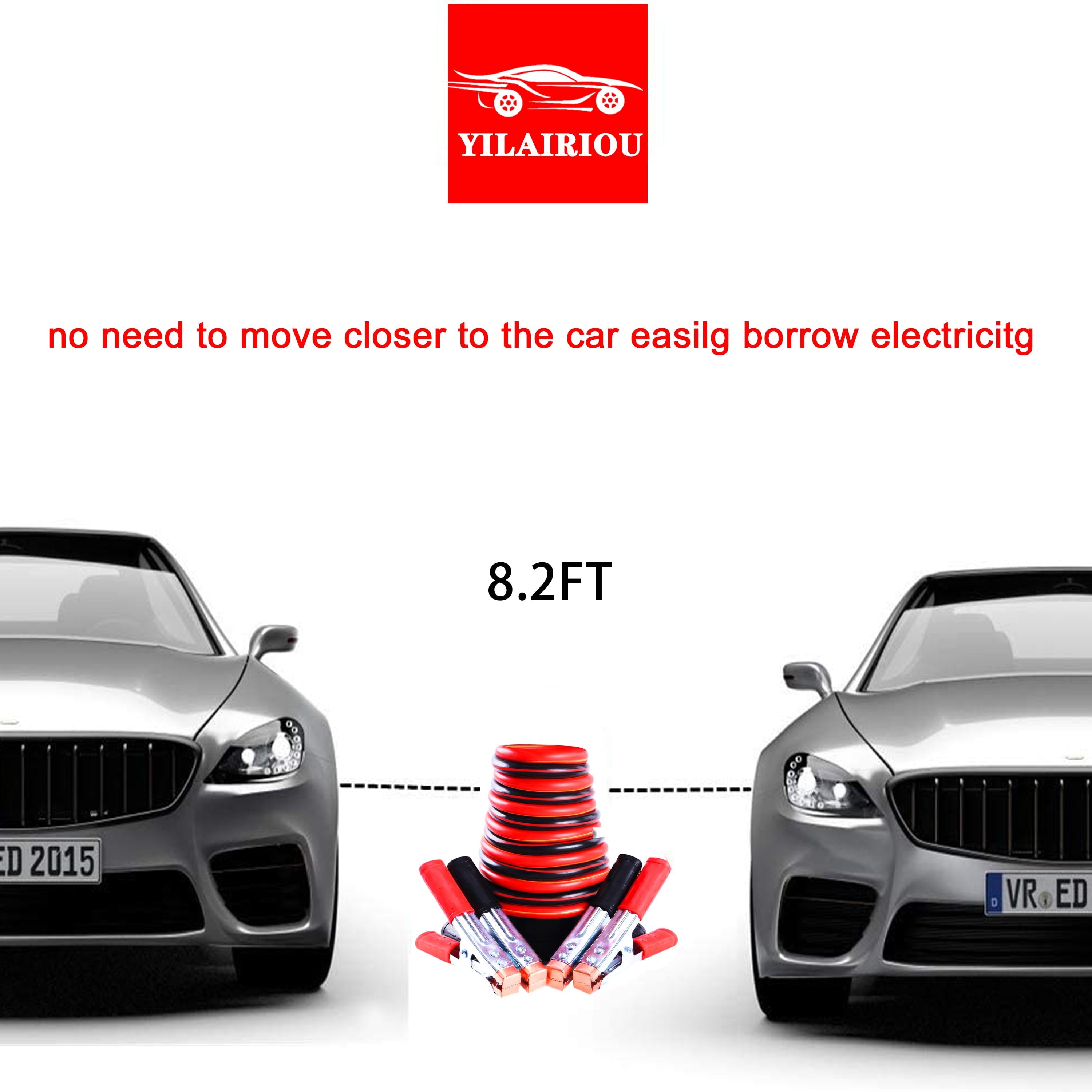 YILAIRIOU Roadside Assistance Emergency Kit - Car Emergency Kit With Jumper Cables (Upgraded) Emergency Roadside Kit for Car 142 Pieces Car Safety Kits ,Tow Strap,Tool Kit,Reflective Warning Triangle