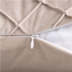 Phantoscope Soft Pleated Velvet Series Square Decorative Throw Pillow Cushion for Couch, 18