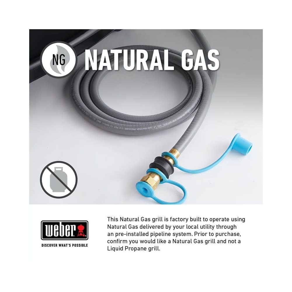 Weber Genesis S-435 4-Burner Natural Gas Grill in Stainless Steel with Side Burner