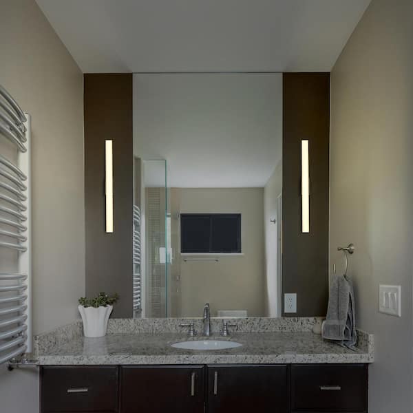 Procyon 24 in. Chrome ETL Certified Integrated LED Vanity and Bathroom Lighting Fixture AC LED ADA Compliant Damp Rated