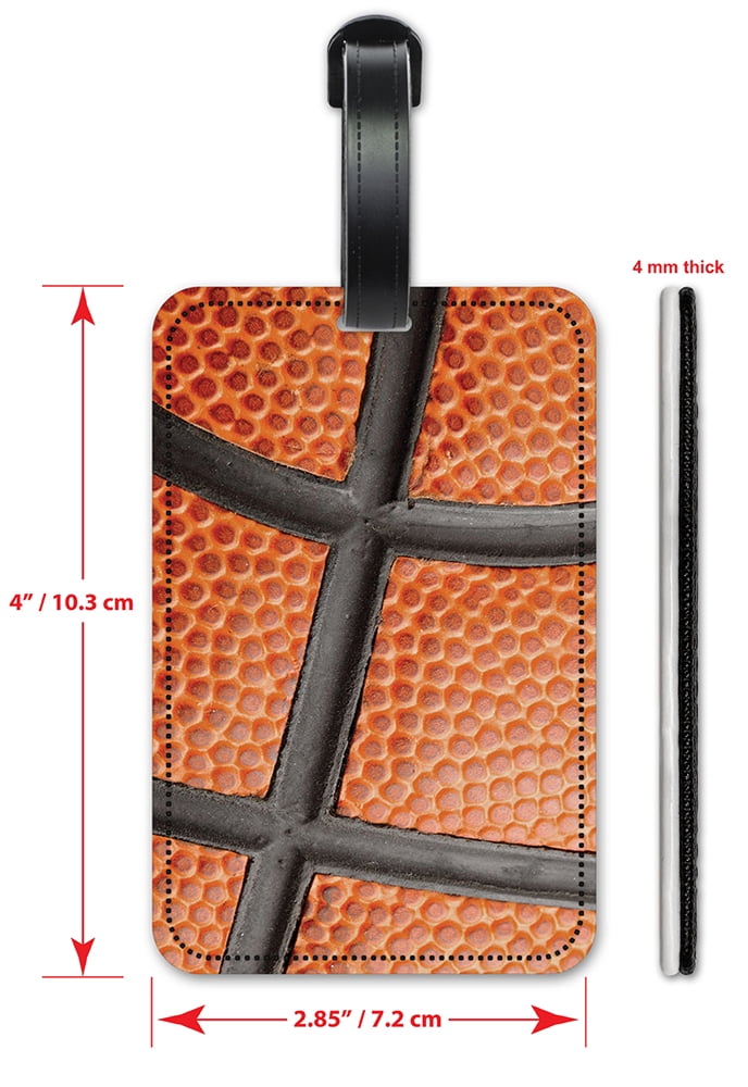 Basketball Closeup - Luggage ID Tags / Suitcase Identification Cards - Set of 2