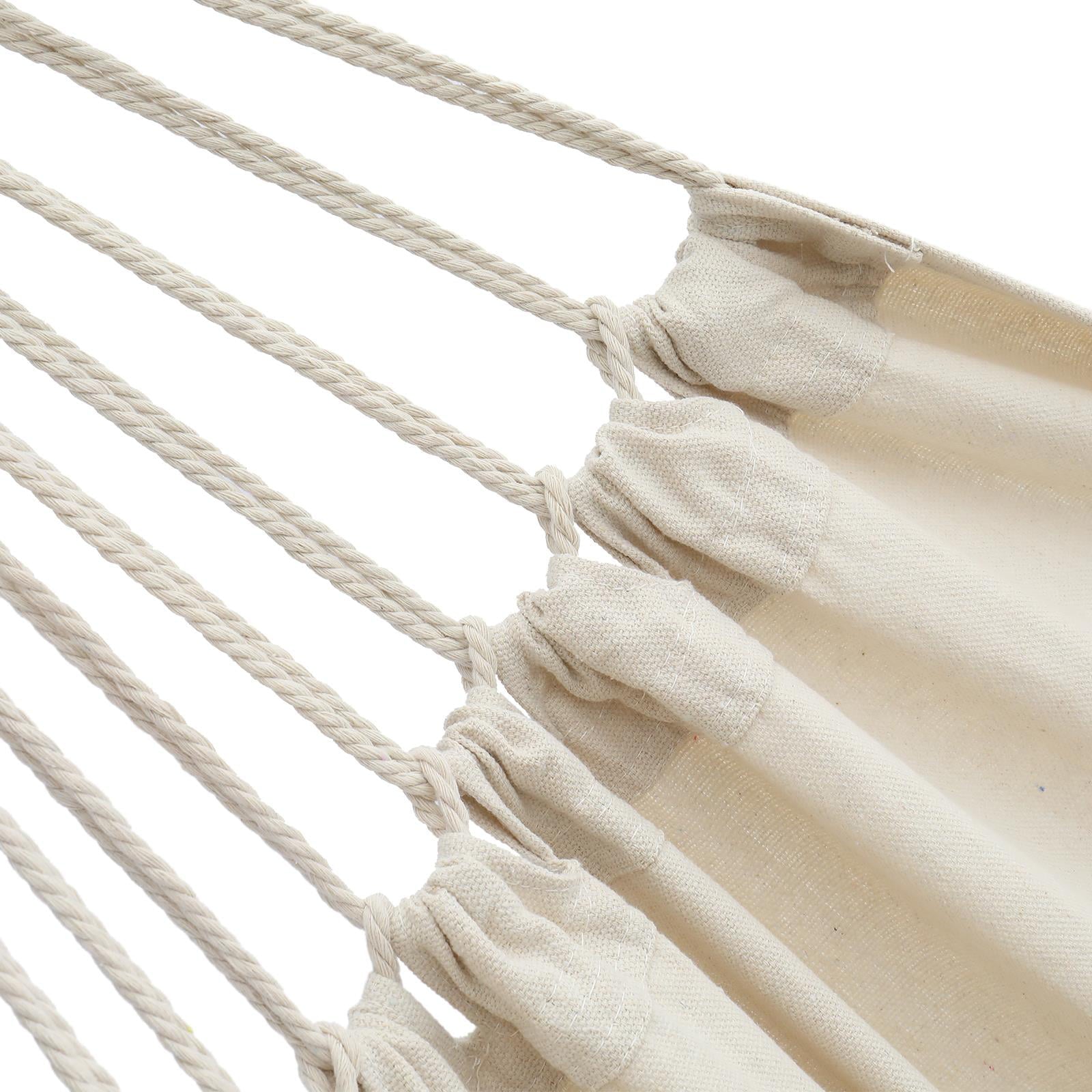 Winado Polyester Cotton Hammock, Natural Rope 200*150Cm,Beige