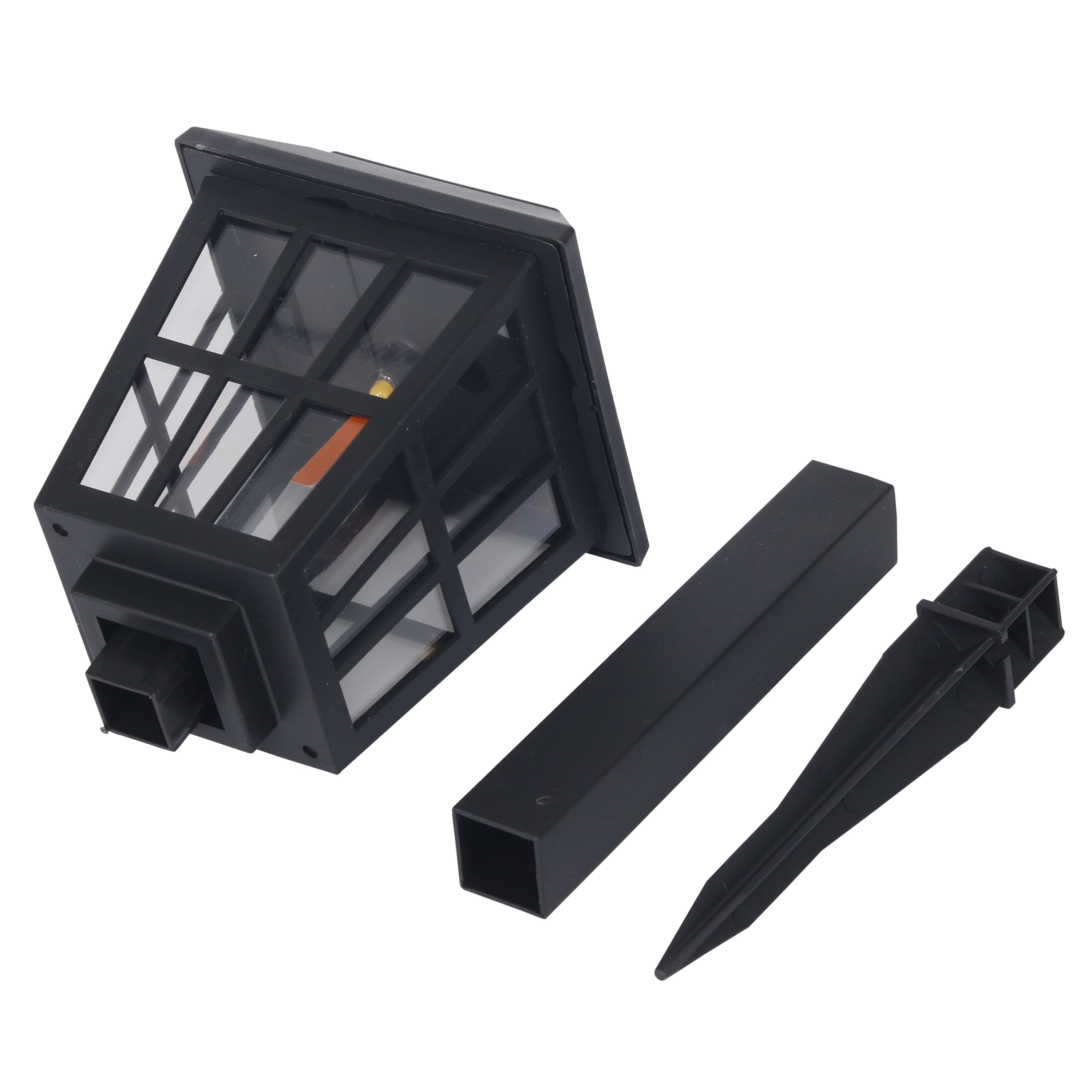 Mainstays Solar Powered Black Square Design LED Path Light, 5 Lumens (6 Count)