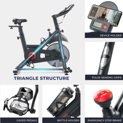 Sunny Health Fitness Essential Connected Magnetic Cycle Bike - SF-B122055