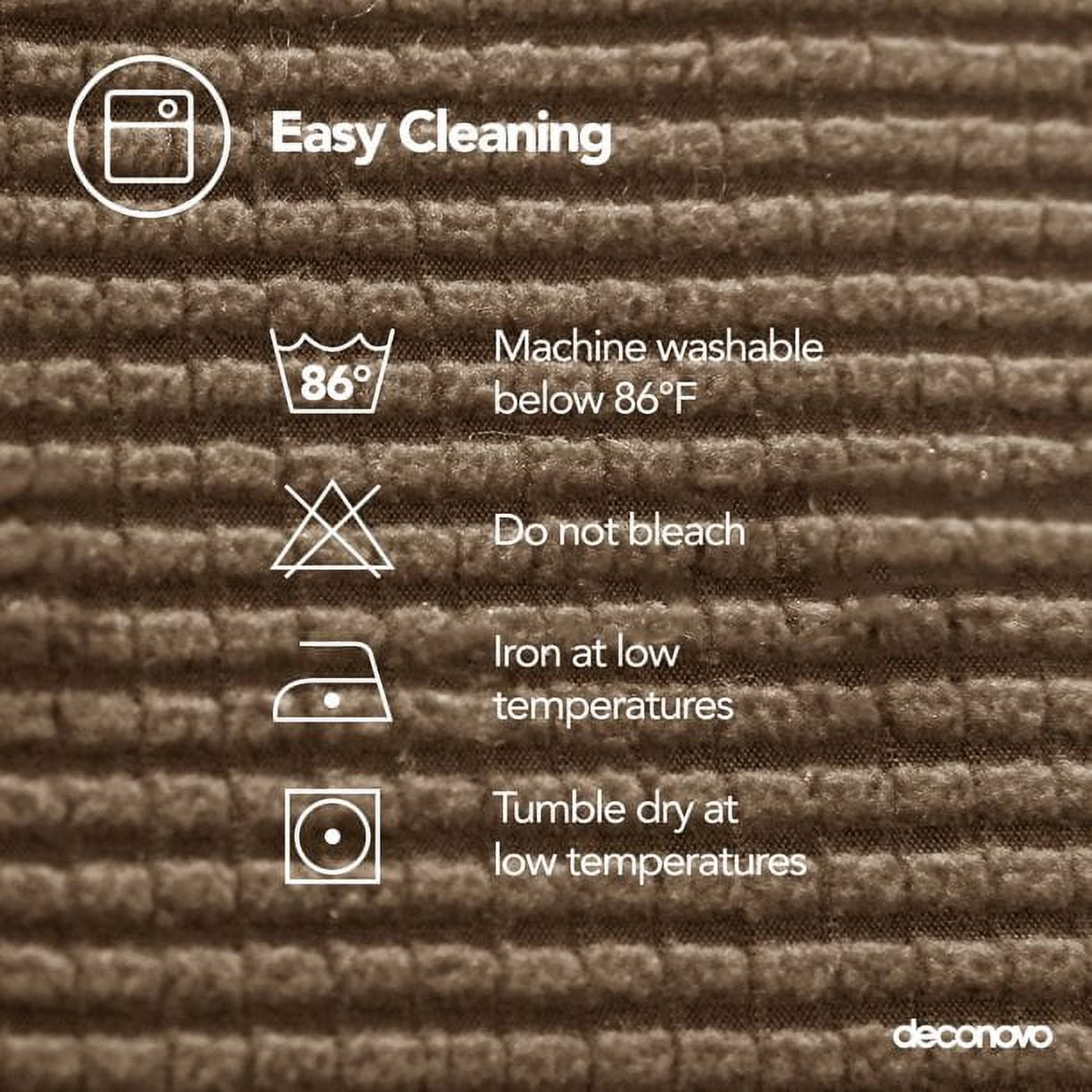 Deconovo Solid Chair Covers Jacquard Seat Covers Super Soft Seat Slipcovers Set of 4, Light Brown