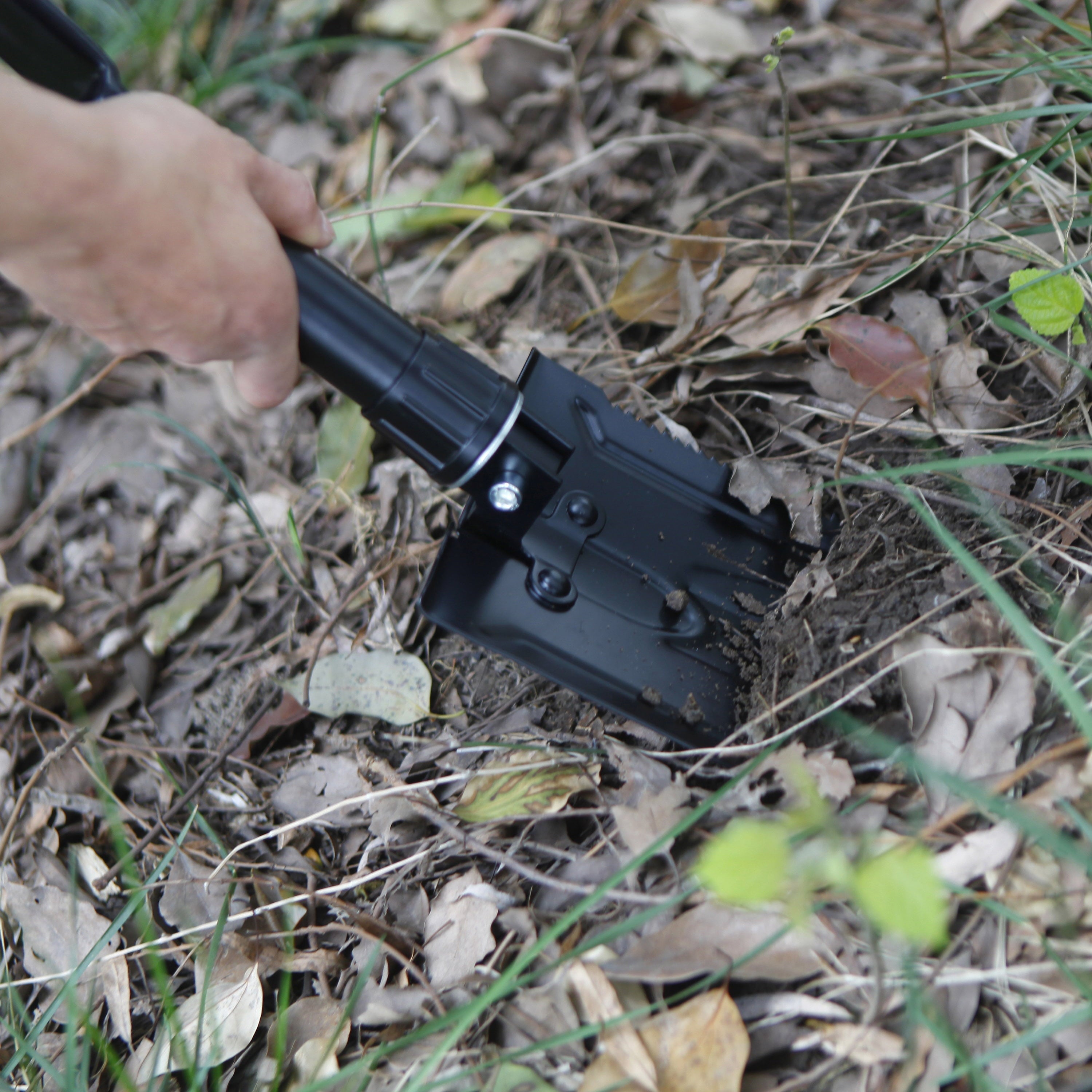 Ozark Trail Heavy Duty Steel Folding Shovel, Black, Model 4803