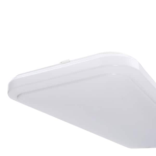49 in. x 18 in. Rectangular Light Fixture LED Flush Mount High Output 5500 Lumens Stepped Acrylic Lens Kitchen Lighting