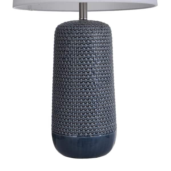 Galey 30 in. Navy Blue Table Lamp
