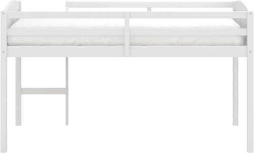 Alexis Twin Loft Bed with Ladder, White