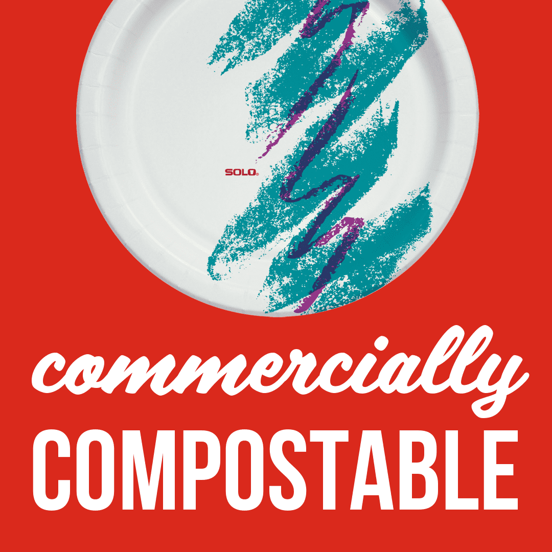 Solo Jazz Disposable Paper Plates, 10in, 55ct