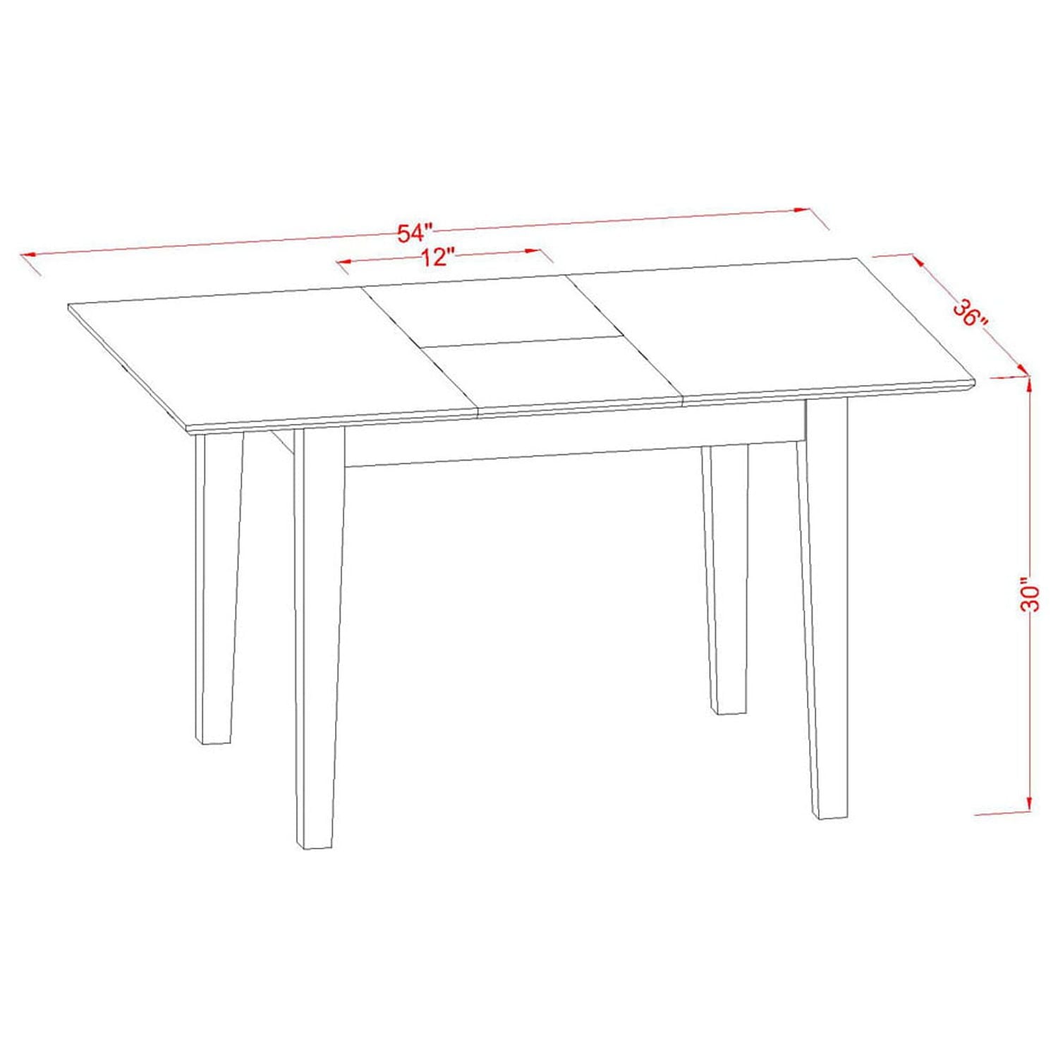 East West Furniture MLCL5-MAH-C 5Pc Dining Set Includes a Rectangle Dinette Table with Butterfly Leaf and Four Double X Back Linen seat Kitchen Chairs, Mahogany Finish