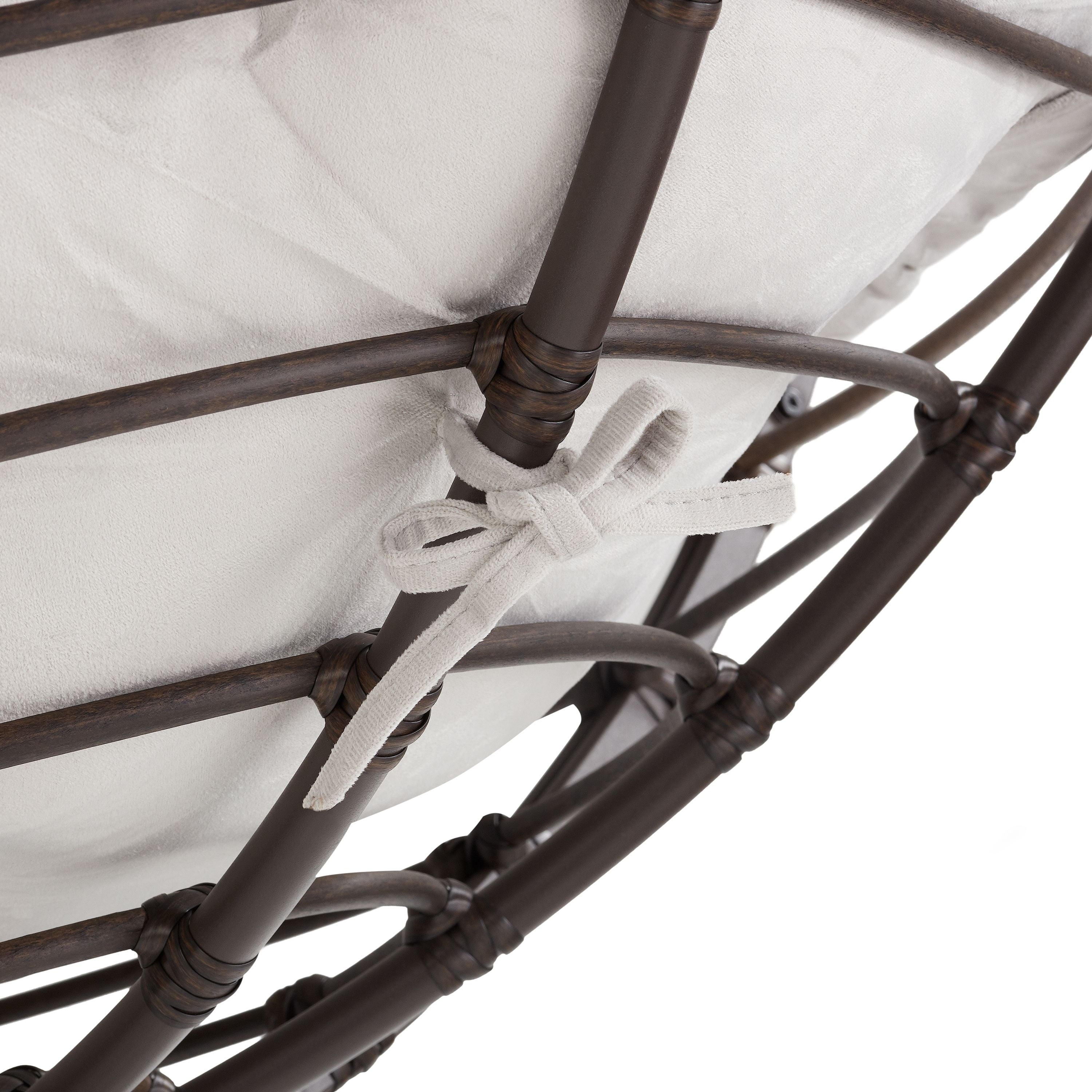 Better Homes & Gardens Papasan Chair with Fabric Cushion, Pumice Gray