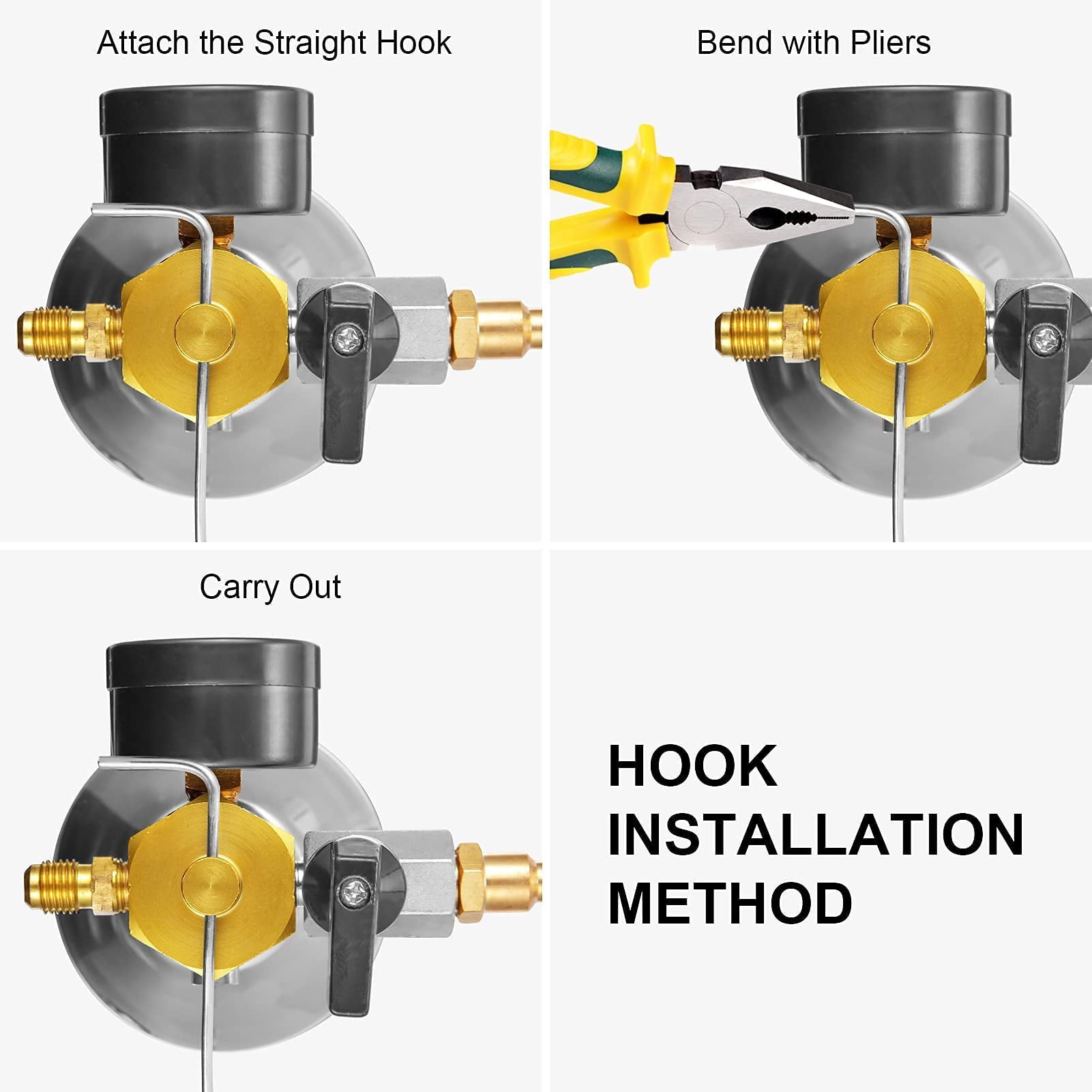 Furvclv AC Flush Kit, Car Air Conditioner System Clean Canister Flushing Tool Set Air Conditioning Pipe Cleaning Bottle for Auto R12 R22 R134A R404 R410A with 220PSI Gauge, Air Plug Fittings and Hose
