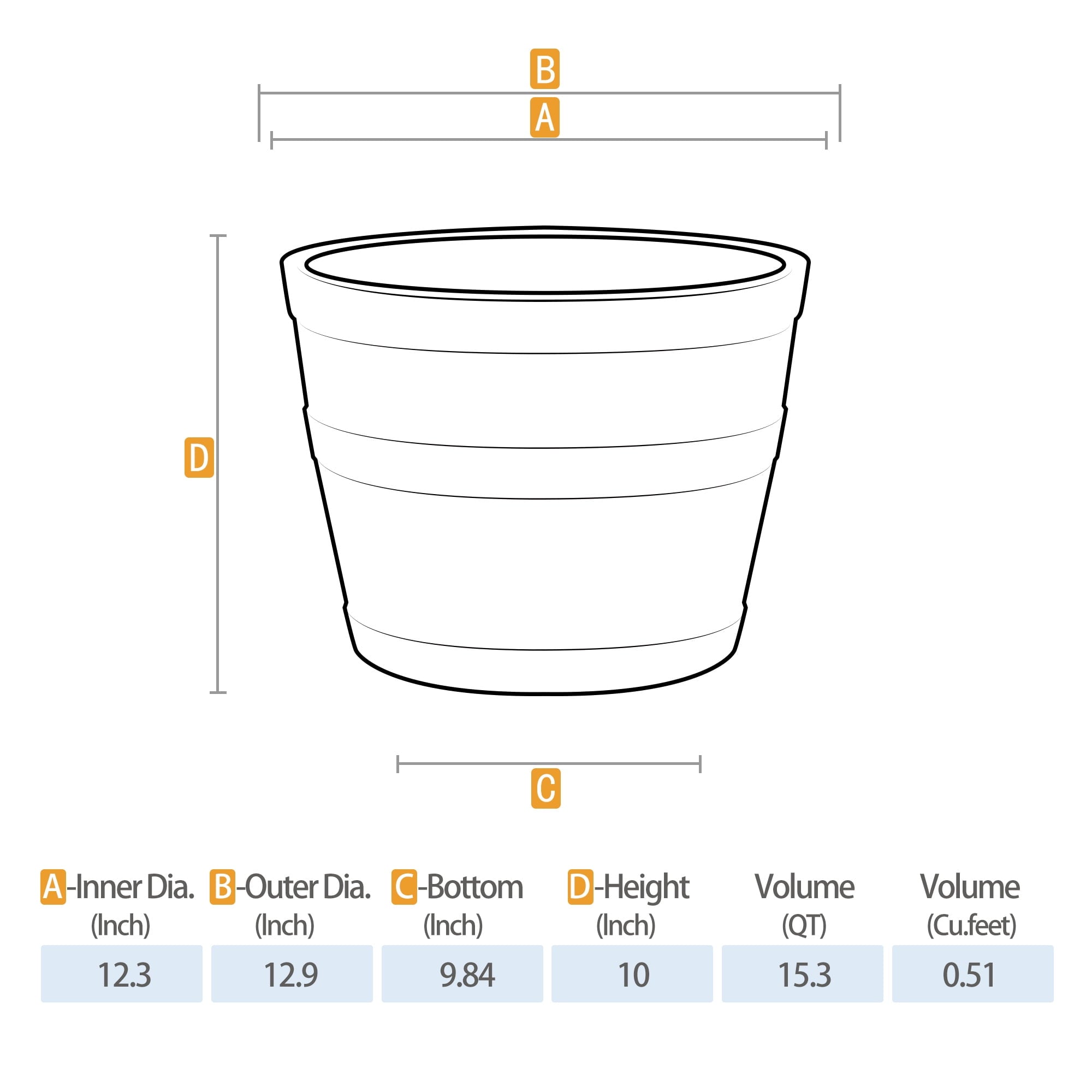 Better Homes & Gardens Whiskey Barrel Light Brown Resin Planter, 13in x 13in x 10in