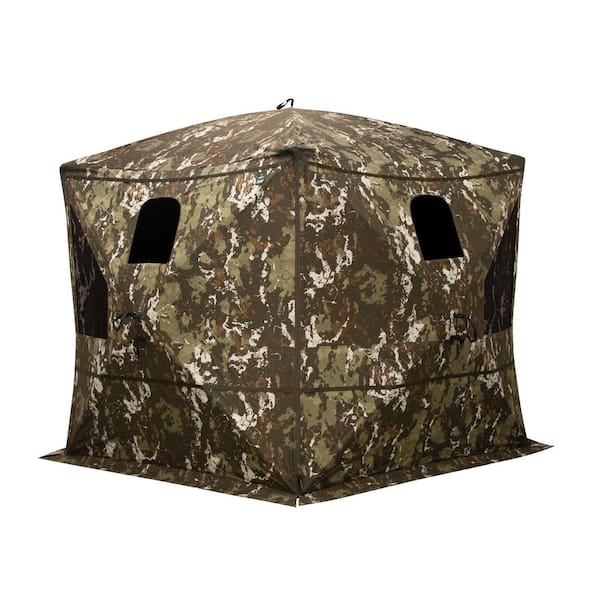 72 in. x 96 in. x 96 in. Pentagon Heavy-Duty, Portable Hunting Blind, 5-Sided Hub Blind, 4-Person, Crater Harvest