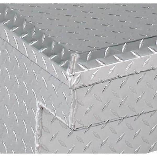49 in. Diamond Plate Aluminum Innnerside Top Mount Truck Tool Box with Mounting Kit