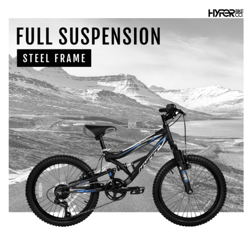 NEW Black Hyper Bicycles 20" Boys Shocker Mountain Bike, Kids