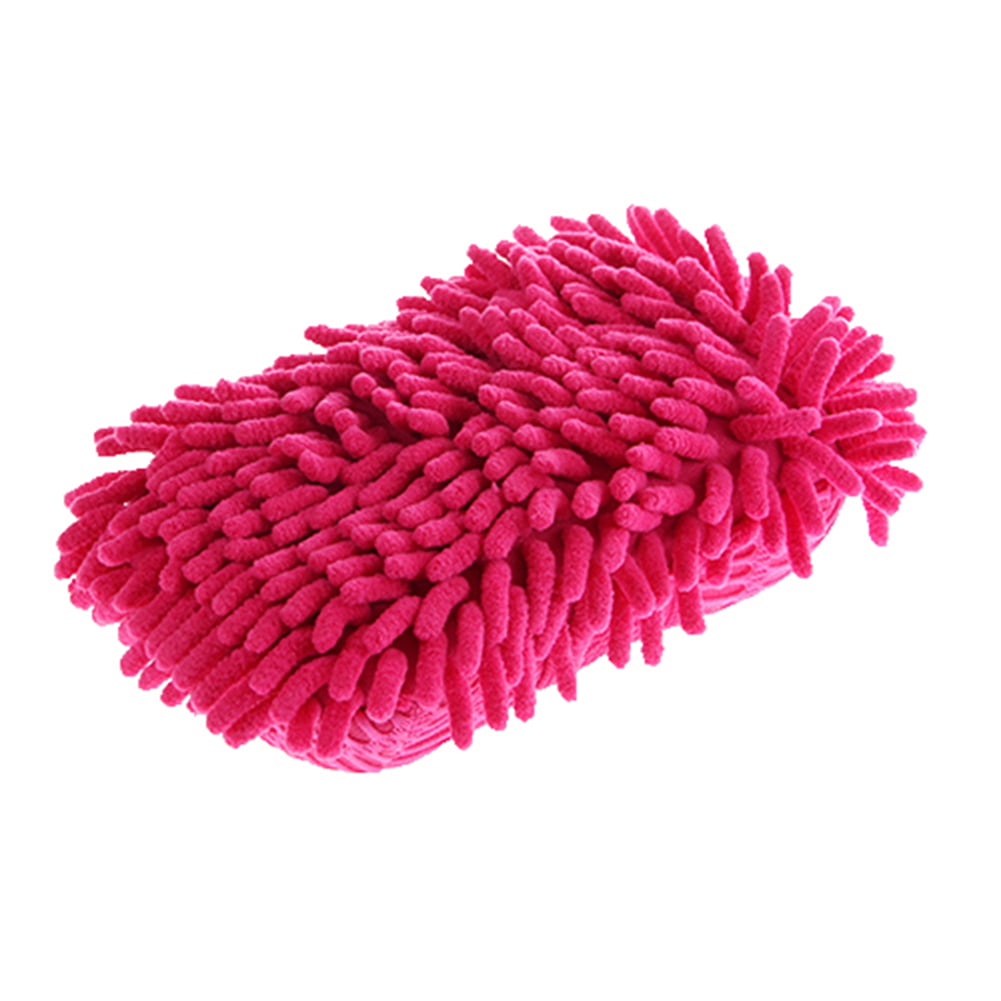 SPRING PARK Microfiber Chenille Cleaning Tool Washing Brush Soft Sponge Pad, Car Cleaning Tools Kit, Washing Brush Window Glass Cleaning Glove Tool