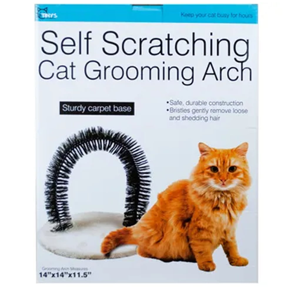 1 Cat Arch Scratching Post Scratch Massaging Scratcher Pet Grooming Play Toy